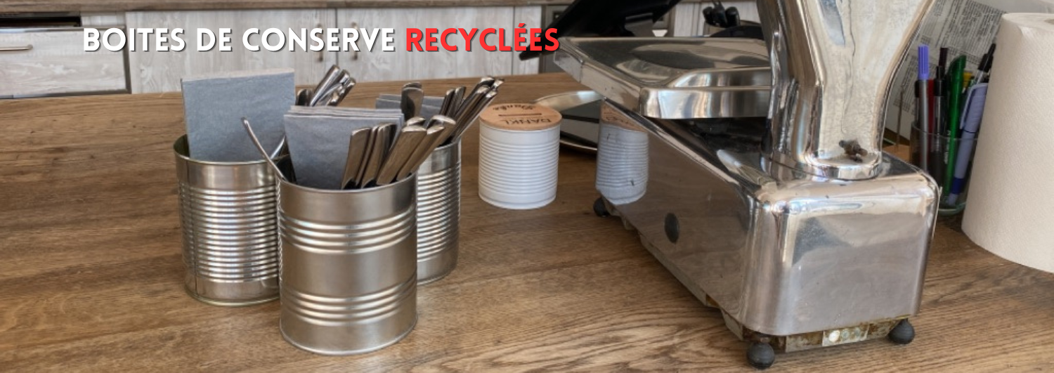 boîtes de conserve recyclées